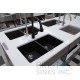 Virtuo Granite Double Undermount Equal Bowl Kitchen Sink