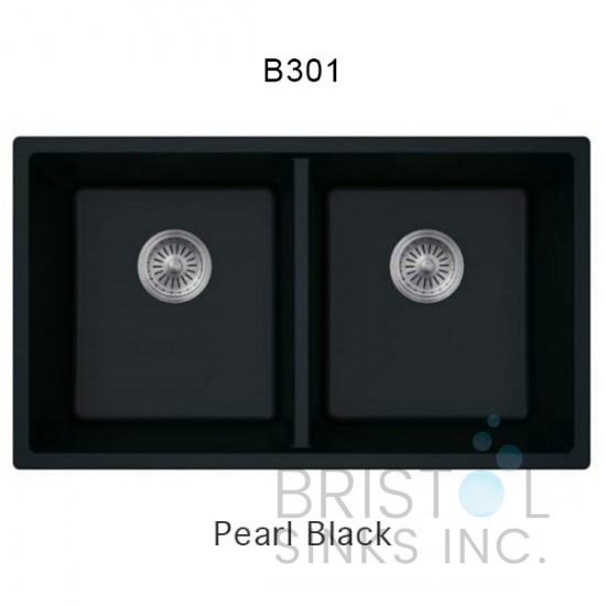 Virtuo Granite Double Undermount Equal Bowl Kitchen Sink