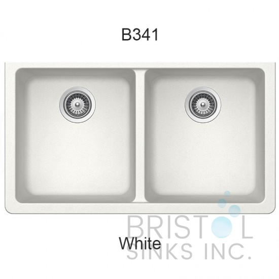 Virtuo Granite Double Undermount Equal Bowl Kitchen Sink