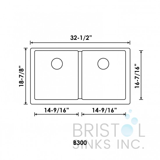 Virtuo Granite Double Undermount Equal Bowl Kitchen Sink