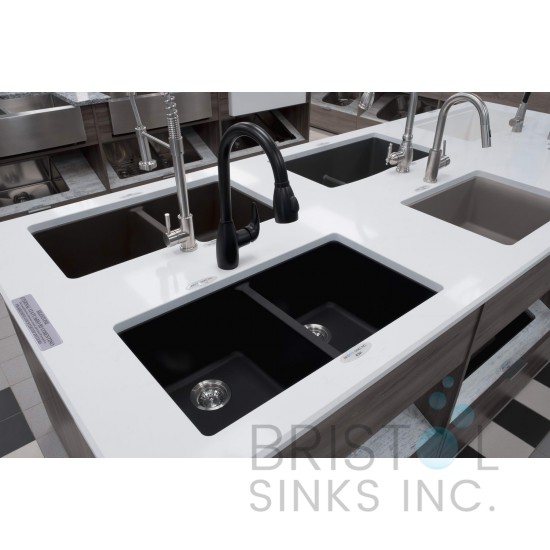 Virtuo Granite Double Undermount Equal Bowl Kitchen Sink