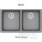 Virtuo Granite Double Undermount Equal Bowl Kitchen Sink
