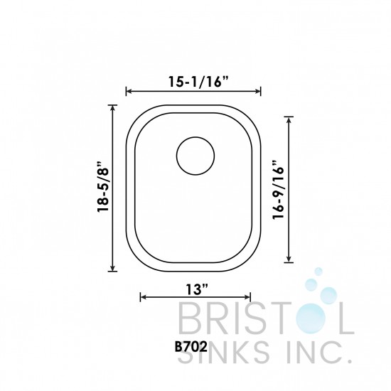 B702 Undermount Stainless Steel Single Bowl Bar Kitchen Sink