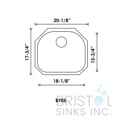 B705 Undermount Stainless Steel Single Bowl Kitchen Sink