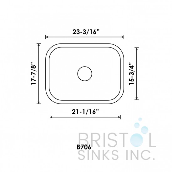 B706 Undermount Stainless Steel Single Bowl Kitchen Sink