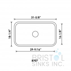 B707 Undermount Stainless Steel Single Bowl Kitchen Sink B707 Undermount Stainless Steel Single Bowl Kitchen Sink