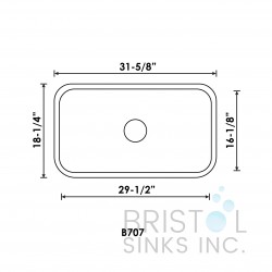 B707 Undermount Stainless Steel Single Bowl Kitchen Sink