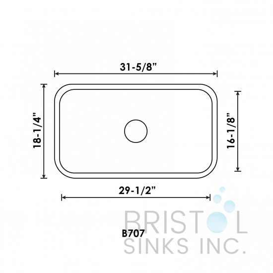 B707 Undermount Stainless Steel Single Bowl Kitchen Sink