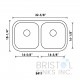 B411 Undermount Stainless Steel Double Bowl Kitchen Sink