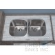 B411 Undermount Stainless Steel Double Bowl Kitchen Sink