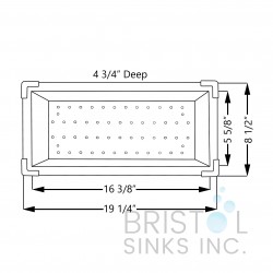 Zero Radius Stainless Steel Over the Sink Strainer - B900 Zero Radius Stainless Steel Over the Sink Strainer - B900