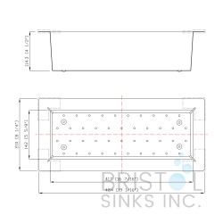 Zero Radius Stainless Steel Over the Sink Strainer - B900