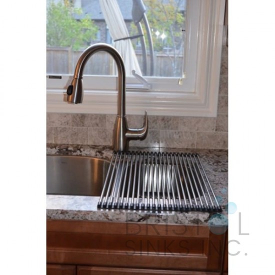 Stainless Steel Over the Sink Multipurpose Roll-Up Drying Rack