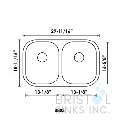 B803 Undermount Stainless Steel Double Bowl Kitchen Sink B803 Undermount Stainless Steel Double Bowl Kitchen Sink