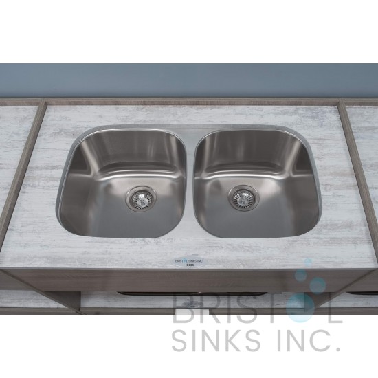 B805 Stainless Steel Double Bowl Kitchen Sink Bristol Sinks