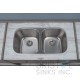 B811-8 Undermount Stainless Steel Double Bowl Kitchen Sink