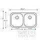 B811-8 Undermount Stainless Steel Double Bowl Kitchen Sink