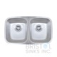 B811-8 Undermount Stainless Steel Double Bowl Kitchen Sink