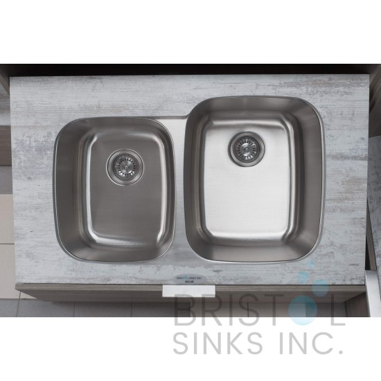 B814-R Undermount Stainless Steel Double Bowl Kitchen Sink