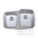 B814-R Undermount Stainless Steel Double Bowl Kitchen Sink