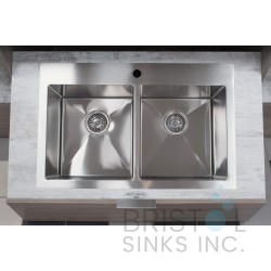 B1210 Drop-In Stainless Steel 1-Hole Double Bowl Kitchen Sink B1210 Drop-In Stainless Steel 1-Hole Double Bowl Kitchen Sink