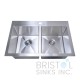 B1210 Top-mount Stainless Steel 1-Hole Double Bowl Kitchen Sink