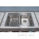 B211 Top-mount Stainless Steel 1-Hole Double Bowl Kitchen Sink