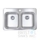 B211 Top-mount Stainless Steel 1-Hole Double Bowl Kitchen Sink