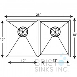 B1911 Undermount Stainless Steel Kitchen Sink 10 mm Corners B1911 Undermount Stainless Steel Kitchen Sink 10 mm Corners