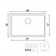 B1912 Undermount Stainless Steel Kitchen Sink 10 mm Corners