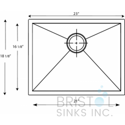 B1913 / B913 Undermount Stainless Steel Kitchen Sink 10 mm Corners B1913 / B913 Undermount Stainless Steel Kitchen Sink 10 mm Corners