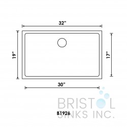 B1926 Undermount Stainless Steel Kitchen Sink 10 mm Corners B1926 Undermount Stainless Steel Kitchen Sink 10 mm Corners