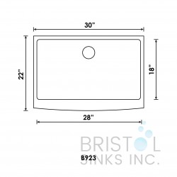 B923 Apron Front Farmhouse Kitchen Single Bowl Sink S. Steel B923 Apron Front Farmhouse Kitchen Single Bowl Sink S. Steel