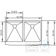 B925 Apron Front Farmhouse Kitchen Double Bowl Sink S. Steel B925 Apron Front Farmhouse Kitchen Double Bowl Sink S. Steel