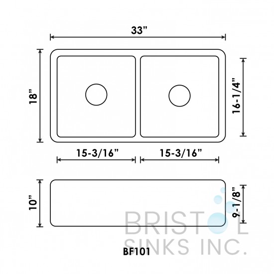 BF101 Fireclay Apron Farmhouse Kitchen Sink - CALL TO ORDER