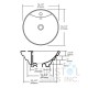 BV108 Vitreous China Above Counter Porcelain Circular Vessel Bathroom Sink