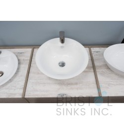 BV108 Vitreous China Above Counter Porcelain Circular Vessel Bathroom Sink BV108 Vitreous China Above Counter Porcelain Circular Vessel Bathroom Sink