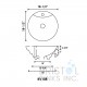 BV108 Vitreous China Above Counter Porcelain Circular Vessel Bathroom Sink