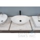 BV105 Vitreous China Above Counter Porcelain Oval Vessel Bathroom Sink