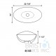 BV105 Vitreous China Above Counter Porcelain Oval Vessel Bathroom Sink