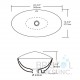 BV105 Vitreous China Above Counter Porcelain Oval Vessel Bathroom Sink