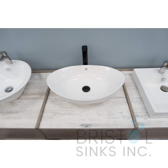 BV105 Vitreous China Above Counter Porcelain Oval Vessel Bathroom Sink