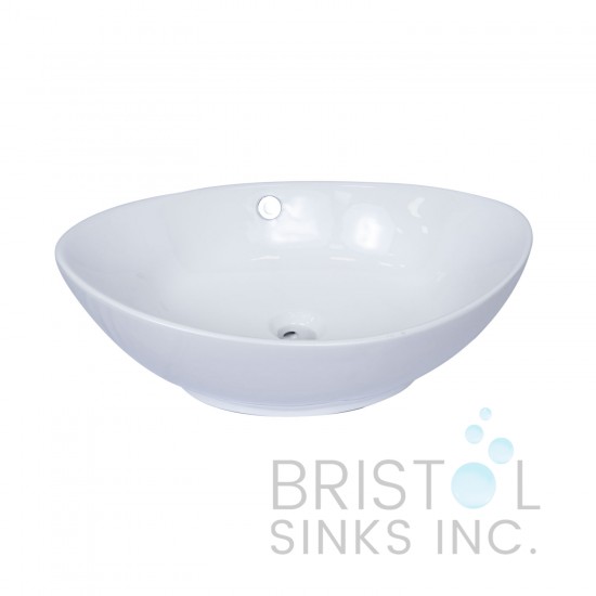 BV105 Vitreous China Above Counter Porcelain Oval Vessel Bathroom Sink