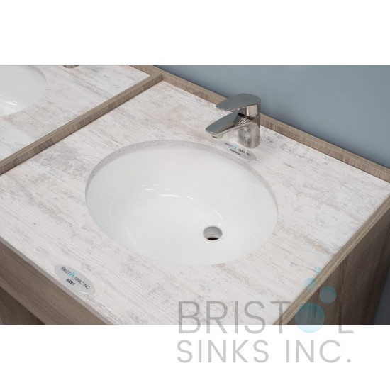 B601 Vitreous China Oval Undermount Bathroom Sink