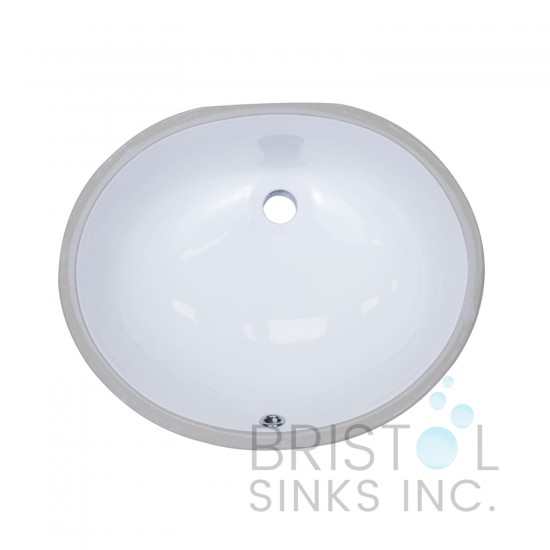 B601 Vitreous China Oval Undermount Bathroom Sink