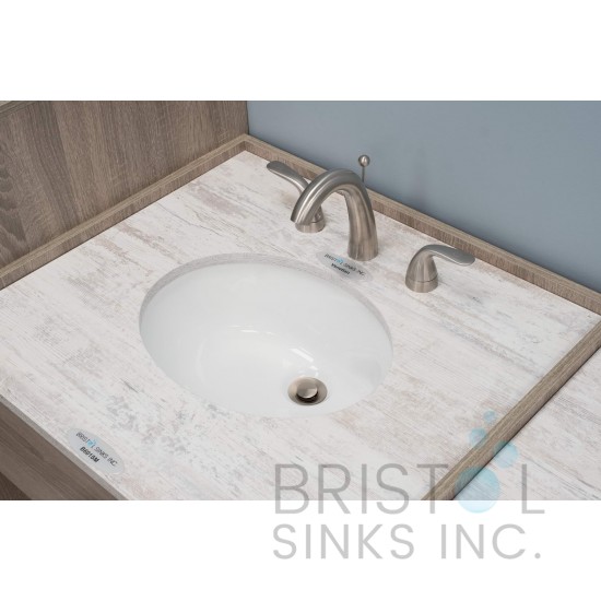 B601-SM Vitreous China Oval Undermount Bathroom Sink