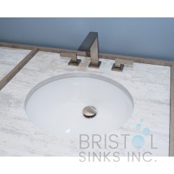 B601-SM Vitreous China Oval Undermount Bathroom Sink