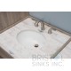 B601-SM Vitreous China Oval Undermount Bathroom Sink