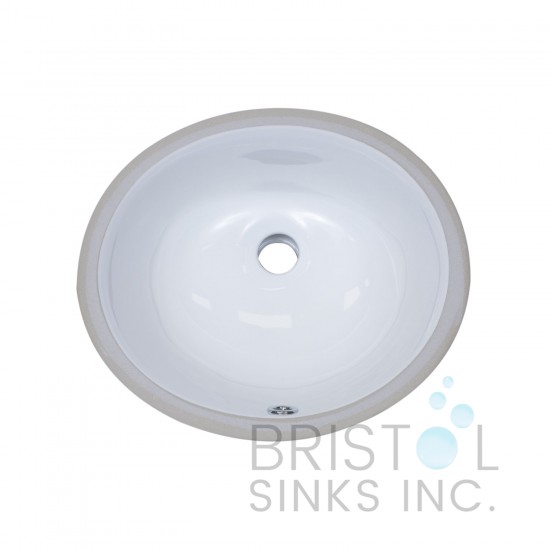 B601-SM Vitreous China Oval Undermount Bathroom Sink