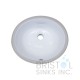 B601-SM Vitreous China Oval Undermount Bathroom Sink
